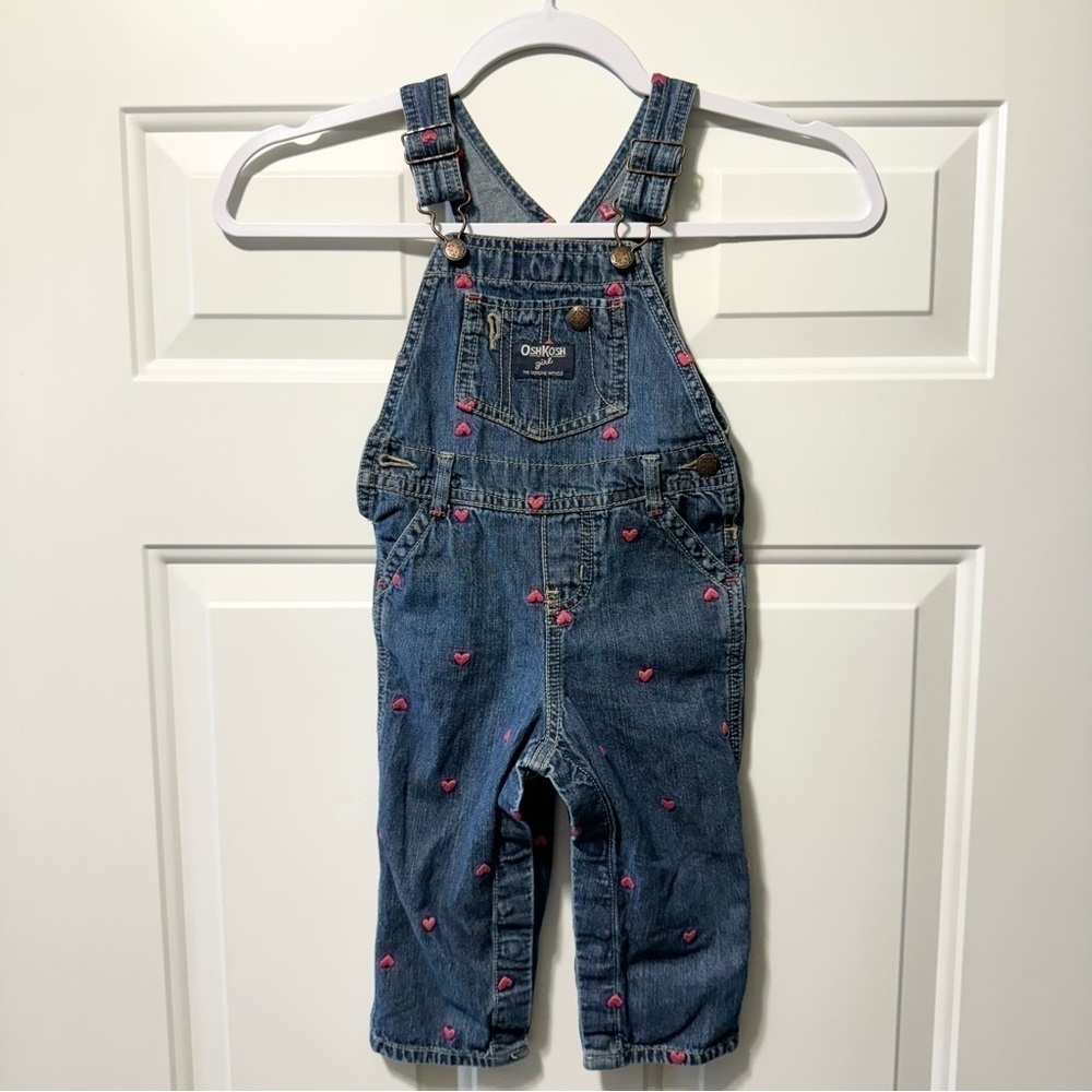 Oshkosh 18 month Heart Denim Overalls